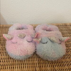 Pastel Unicorn Slippers toddler